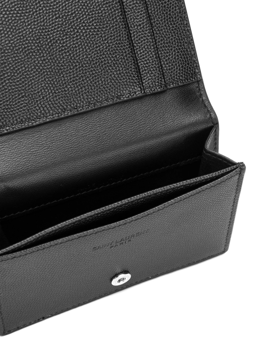 Portofel Saint Laurent negru din piele - Img 3