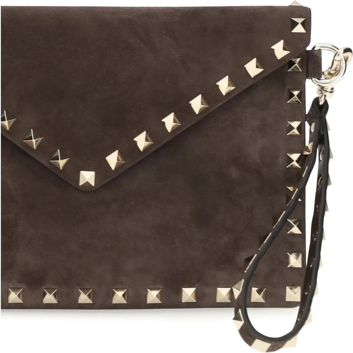 Portofele Medium Rockstud Clutch in suede - Img 3
