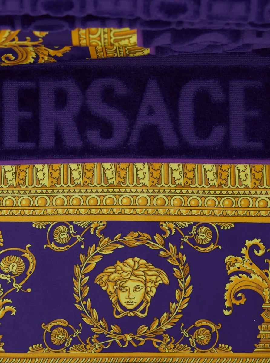 Prosoape de baie VERSACE HOME mov din bumbac - Img 3