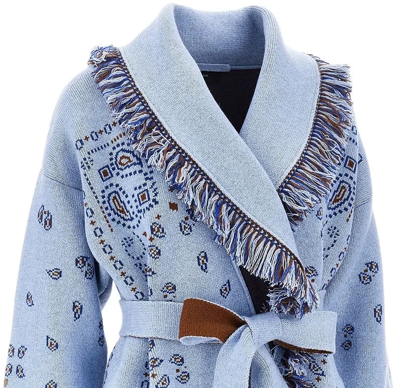 Pulover Bandana jacquard wool cardigan - Img 2