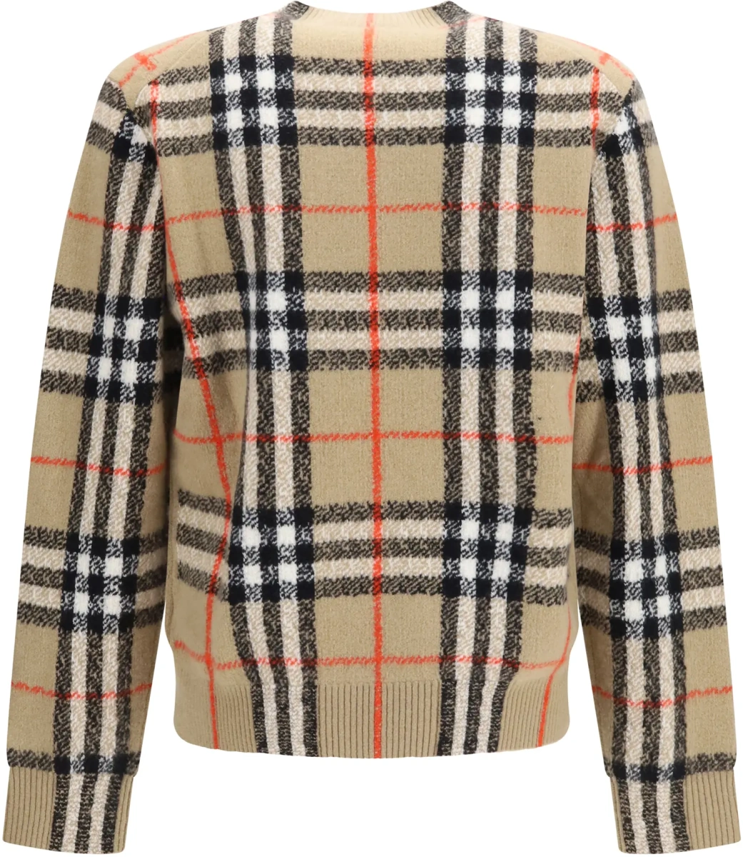 Pulover Burberry 'Check' multicolor din casmir - Img 2