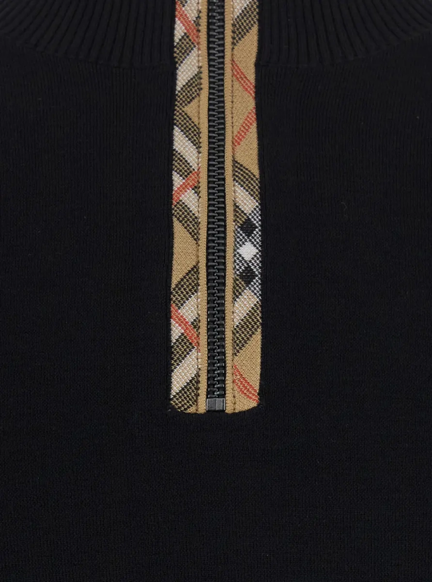 Pulover Burberry negru din lana merinos - Img 3