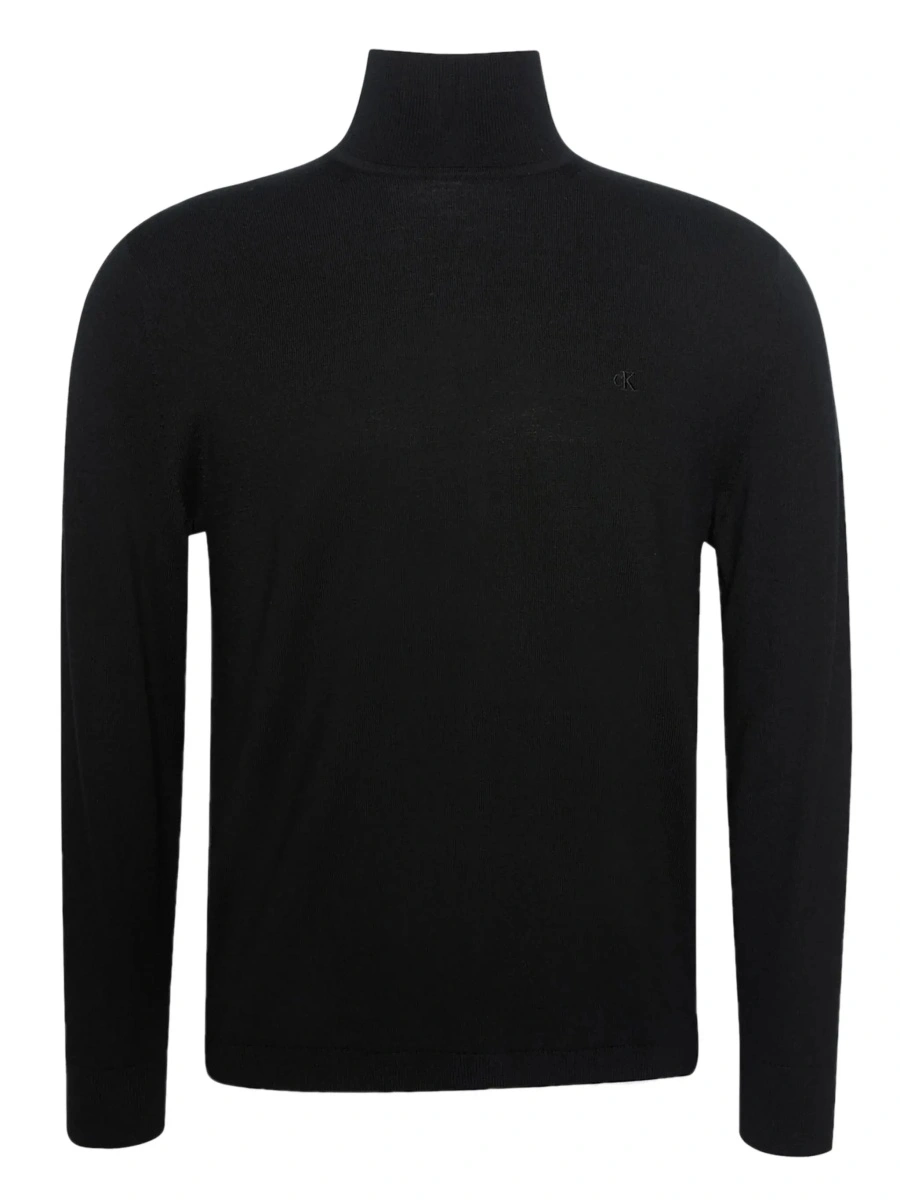 Pulover Calvin Klein negru din lana - Img 8