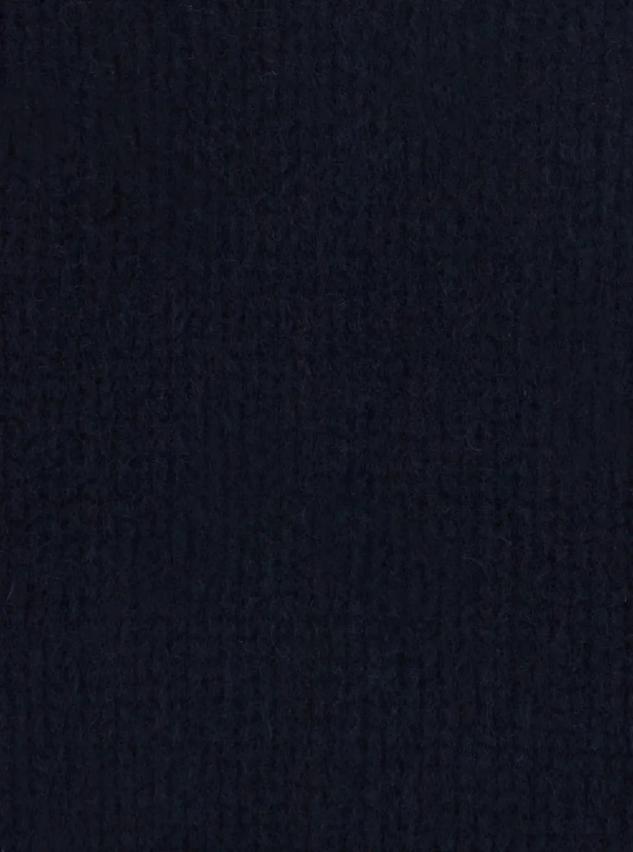 Pulover Cashmere Puff Sleeves V Neck Sweater in Blue for Women - Img 3