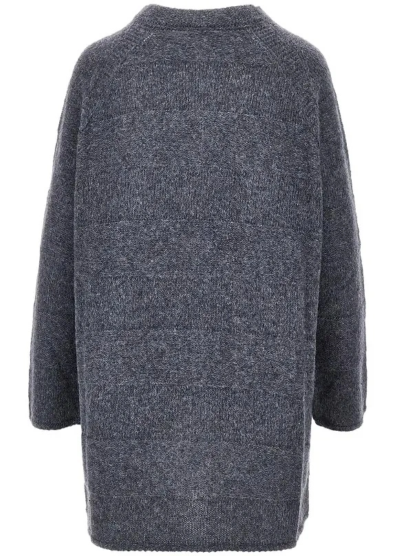 Pulover Emporio Armani gri din alpaca - Img 3