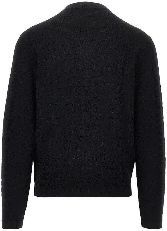 Pulover Emporio Armani negru din lana virgina - Img 3