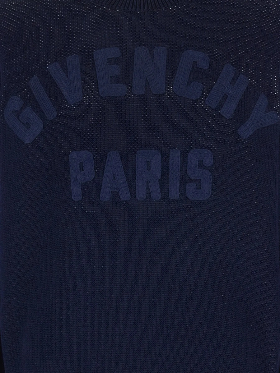 Pulover Givenchy albastru din bumbac - Img 5