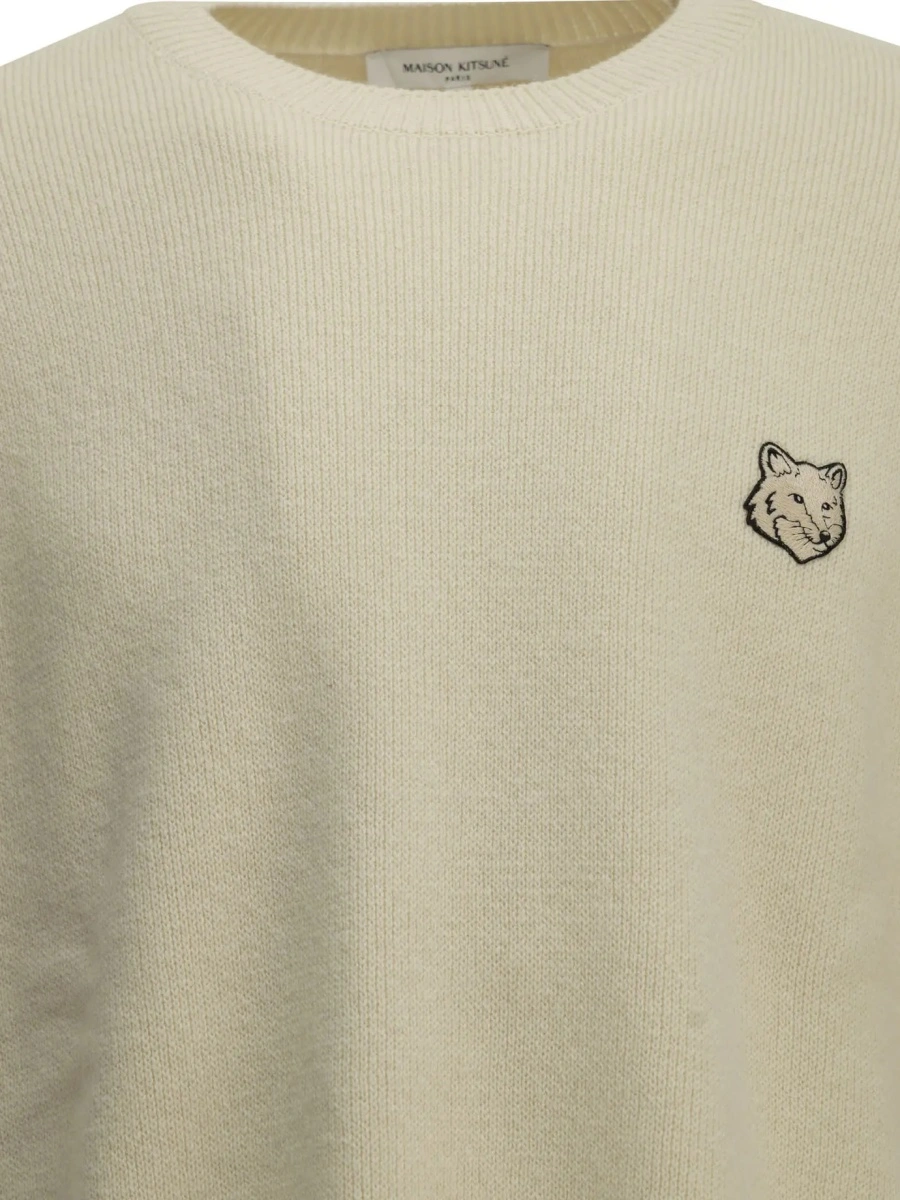 Pulover MAISON KITSUNÉ "Fox Head Milano" Crew-Neck Sweater - Img 3