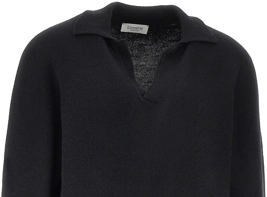 Pulover Merino wool and cashmere polo shirt - Img 2
