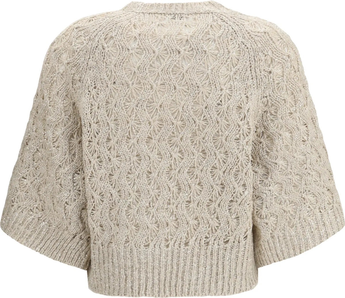 Pulover Open-knit construction Sweater - Img 2