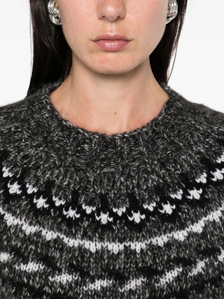 Pulover P.A.R.O.S.H. Grey Crewneck Sweater in Wool Blend Woman - Img 7