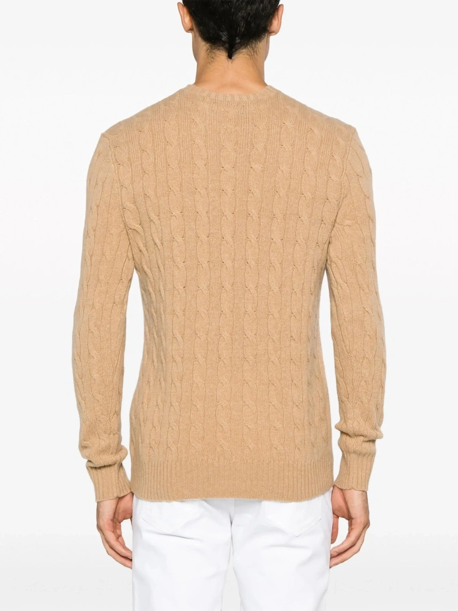 Pulover Ralph Lauren bej din lana si casmir - Img 6