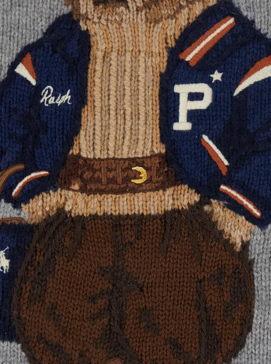 Pulover Ralph Lauren gri din lana si casmir - Img 3
