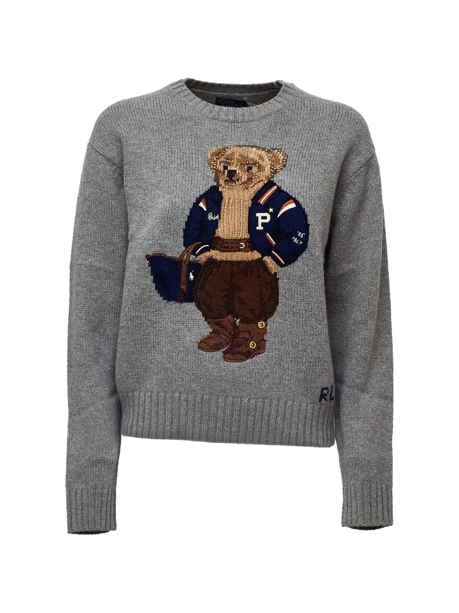 Pulover Ralph Lauren gri din lana si casmir - Img 6