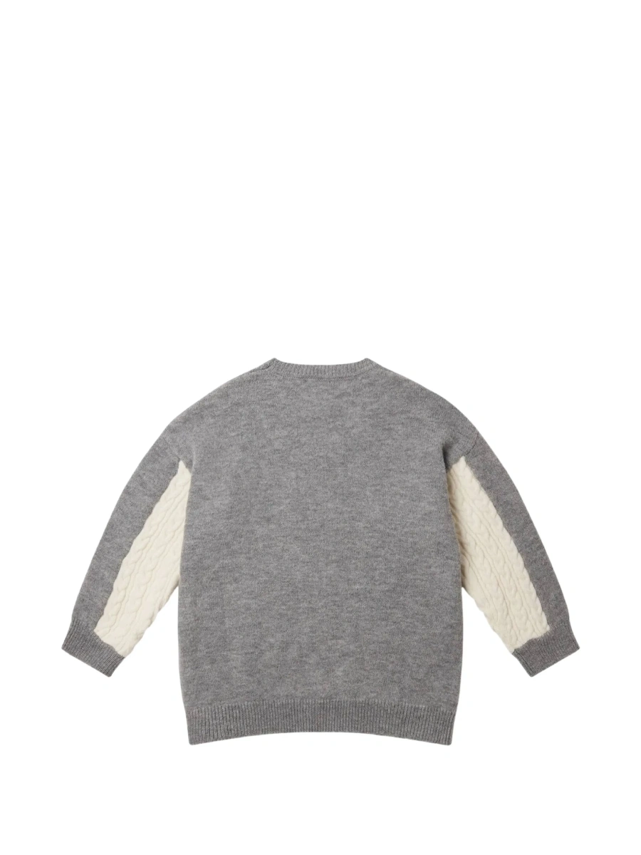 Pulover Stella McCartney gri din polyester si lana - Img 2