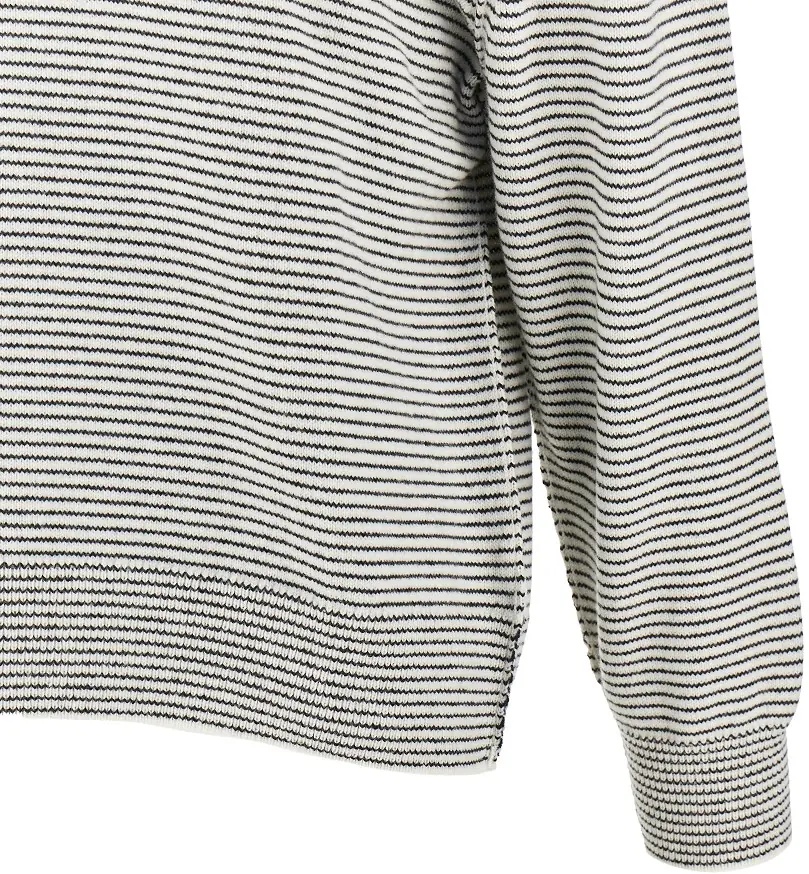 Pulover Striped wool sweater with collar - Img 2