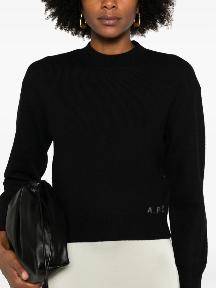 Pulover tricotat A.P.C. negru - Img 5