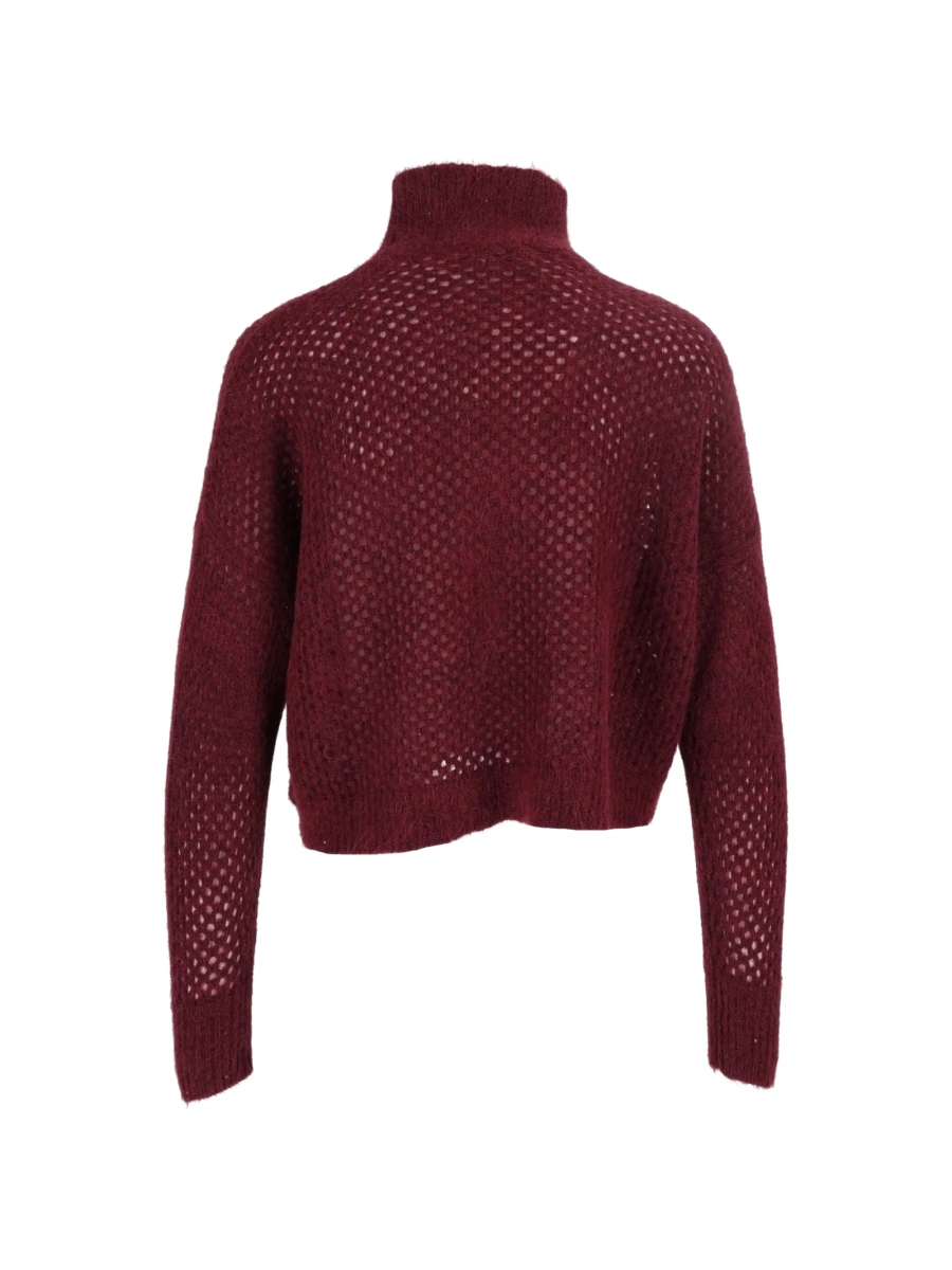 Pulover tricotat ANTONELLI FIRENZE rosu din casmir si alpaca - Img 2