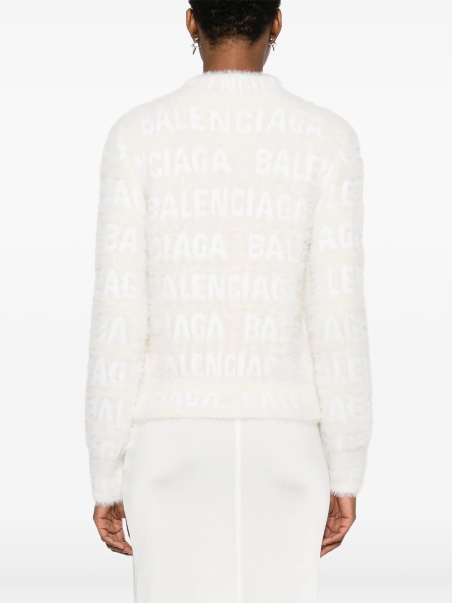 Pulover tricotat Balenciaga alb - Img 4