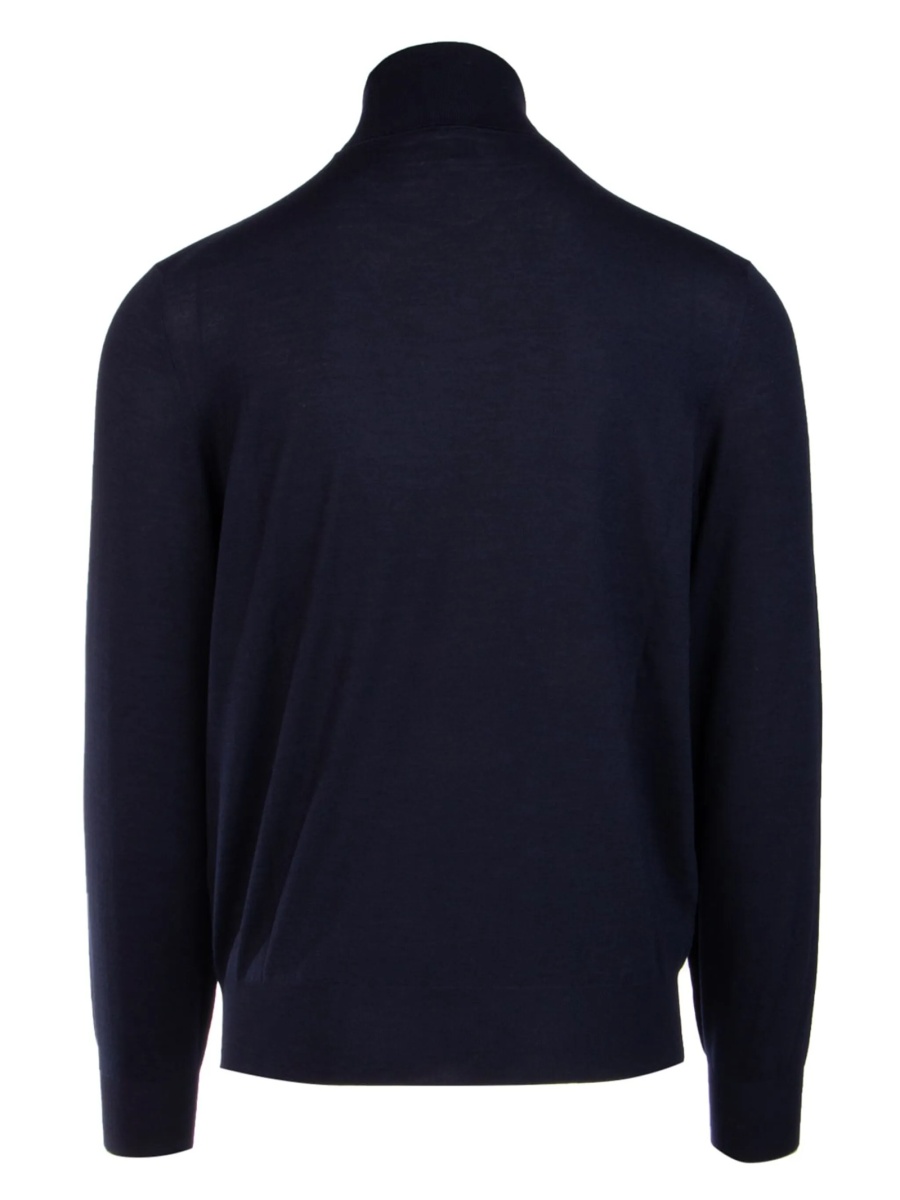 Pulover tricotat Brunello Cucinelli albastru - Img 2
