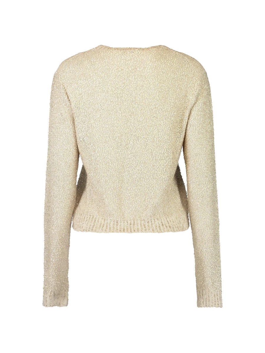 Pulover tricotat Brunello Cucinelli neutru - Img 5