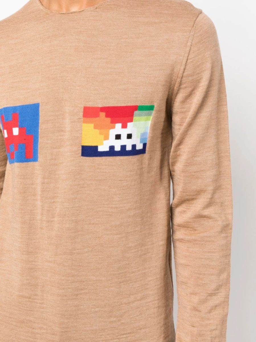 Pulover tricotat Comme des Garçons maro - Img 5
