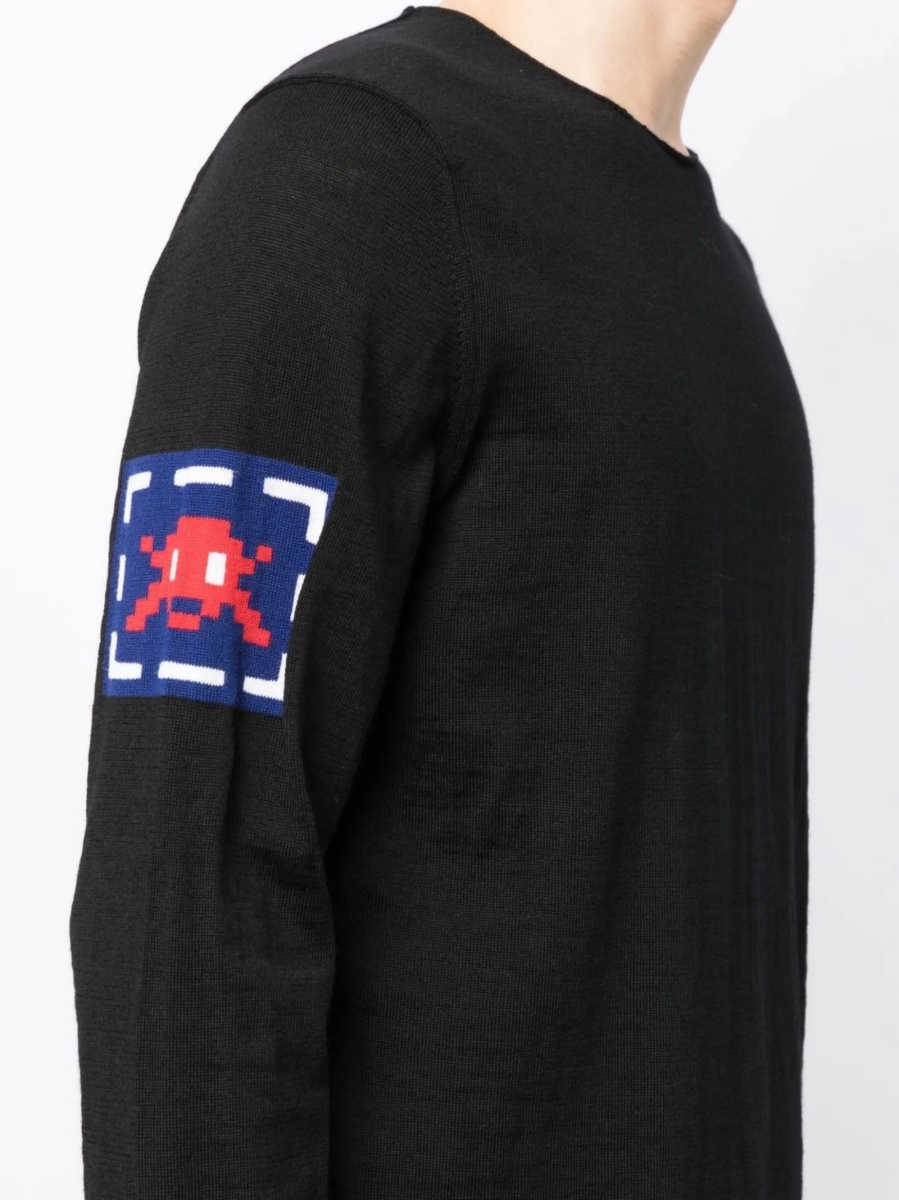 Pulover tricotat Comme des Garçons negru - Img 5