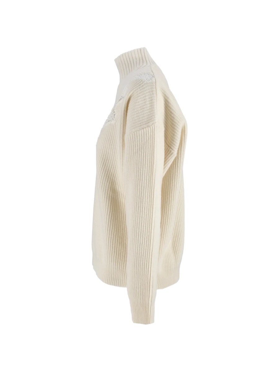 Pulover tricotat Ermanno Scervino alb - Img 3