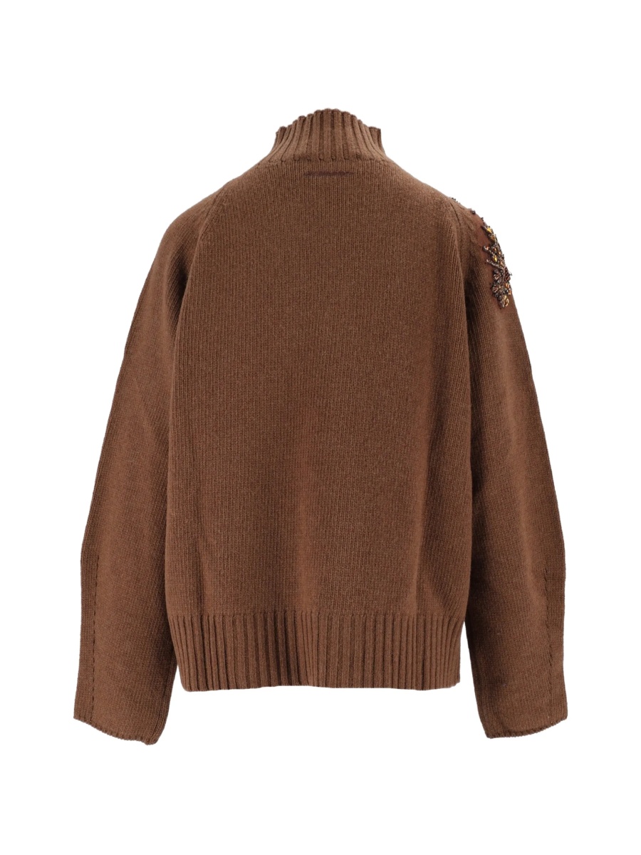 Pulover tricotat Ermanno Scervino maro - Img 2