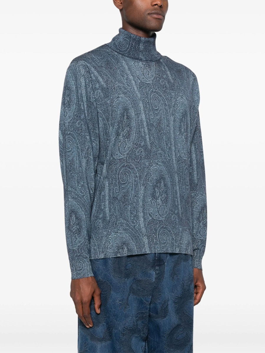 Pulover tricotat ETRO albastru - Img 3