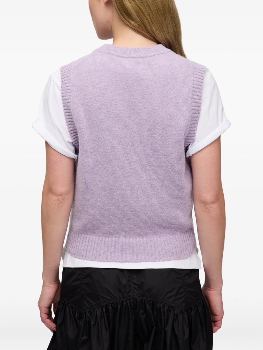 Pulover tricotat Ganni violet - Img 4