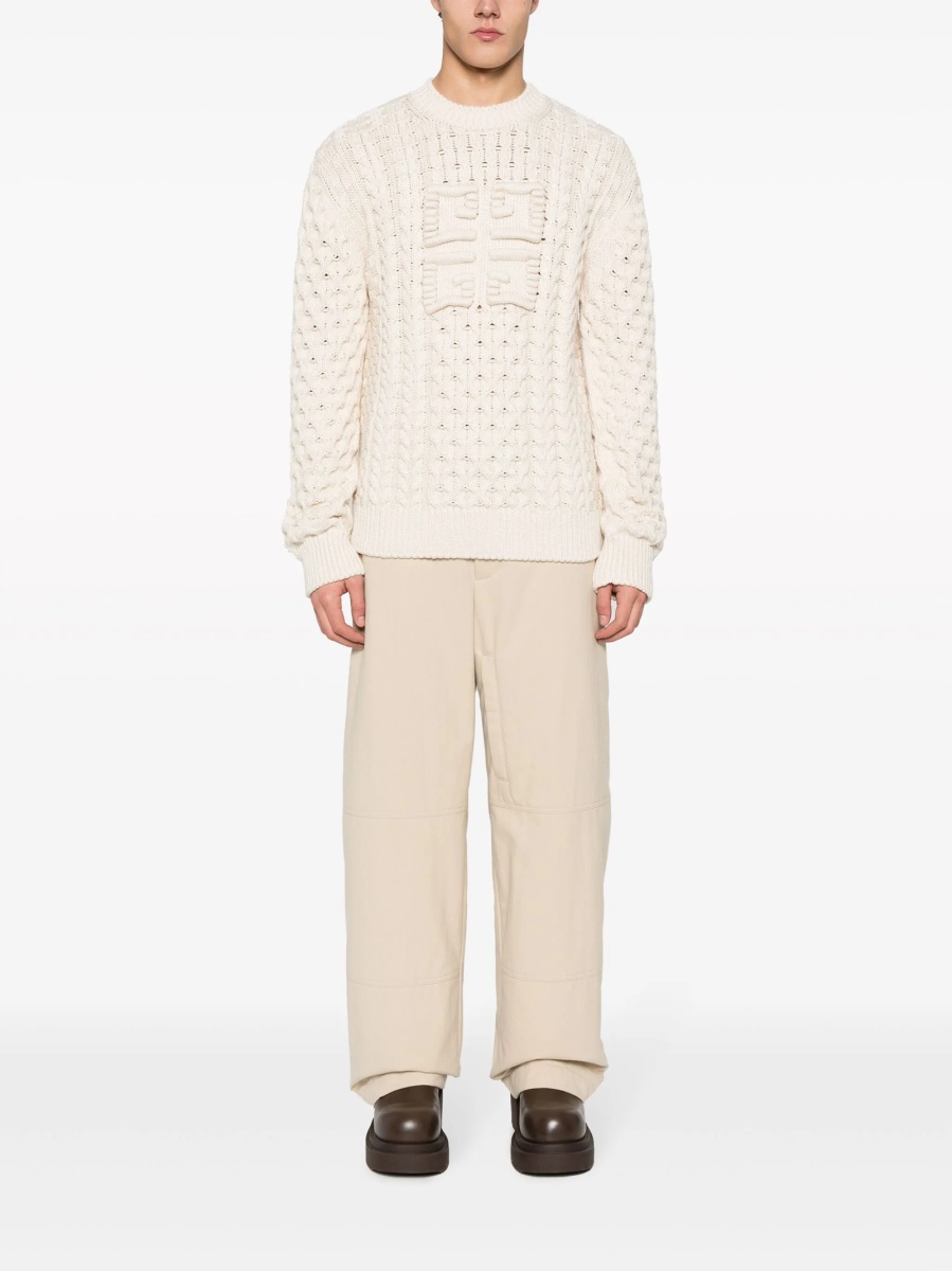 Pulover tricotat Givenchy neutru - Img 2