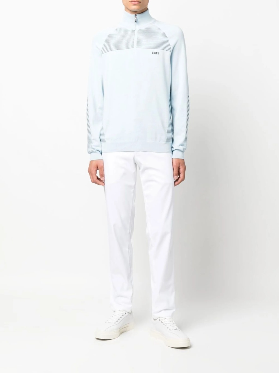 Pulover tricotat Hugo Boss albastru - Img 2