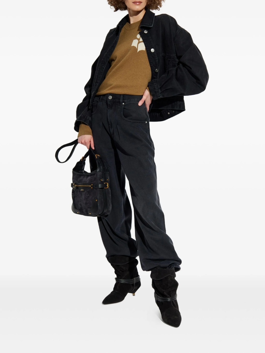Pulover tricotat ISABEL MARANT ETOILE maro - Img 2