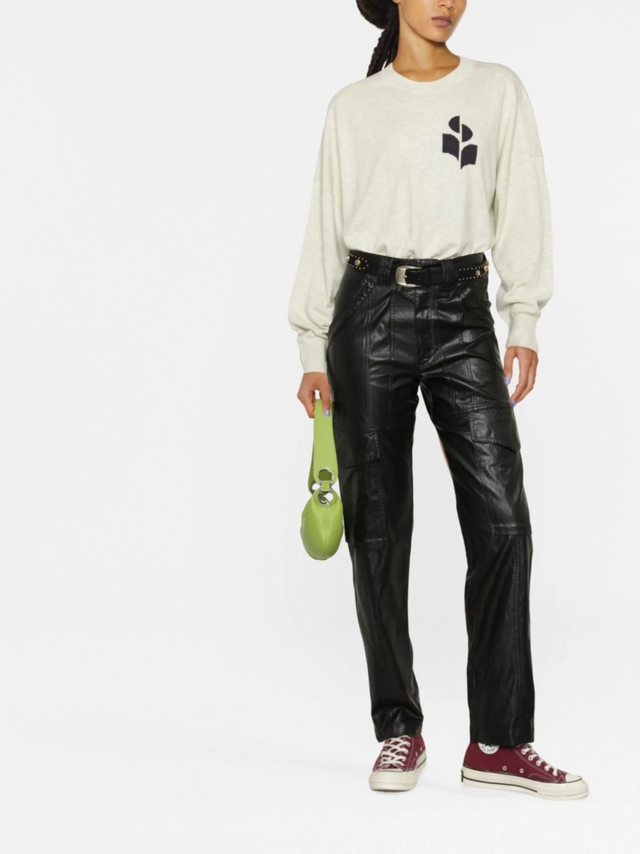 Pulover tricotat ISABEL MARANT ETOILE neutru - Img 2