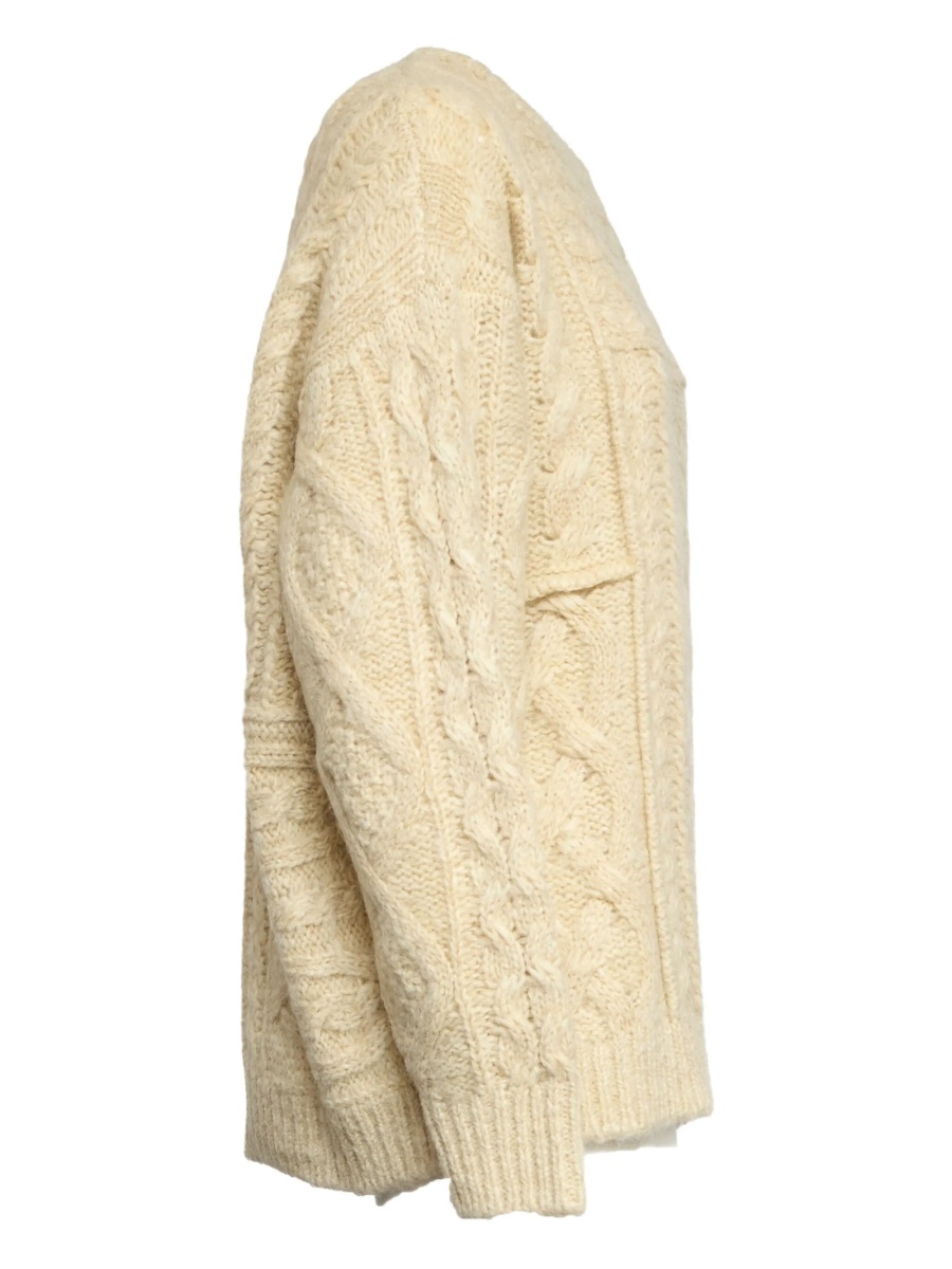Pulover tricotat ISABEL MARANT ETOILE neutru - Img 4
