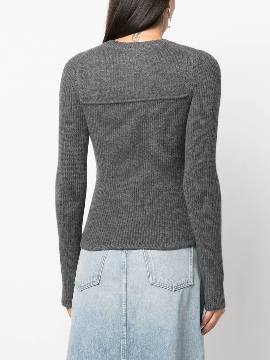Pulover tricotat Isabel Marant gri - Img 4