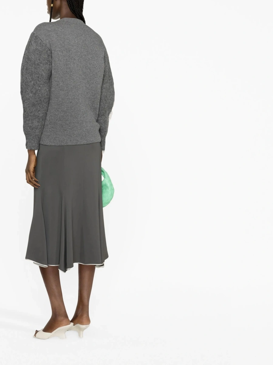 Pulover tricotat Jil Sander gri - Img 4