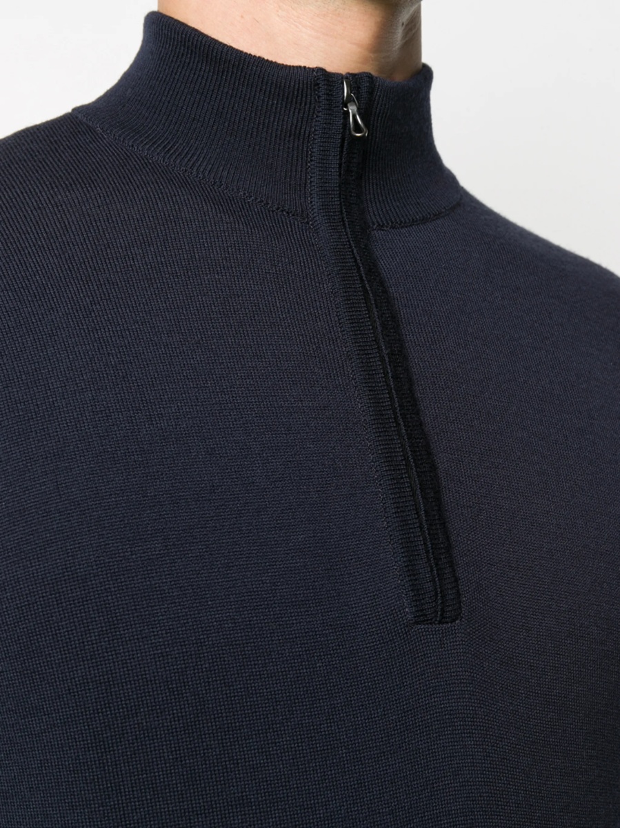 Pulover tricotat John Smedley albastru - Img 5