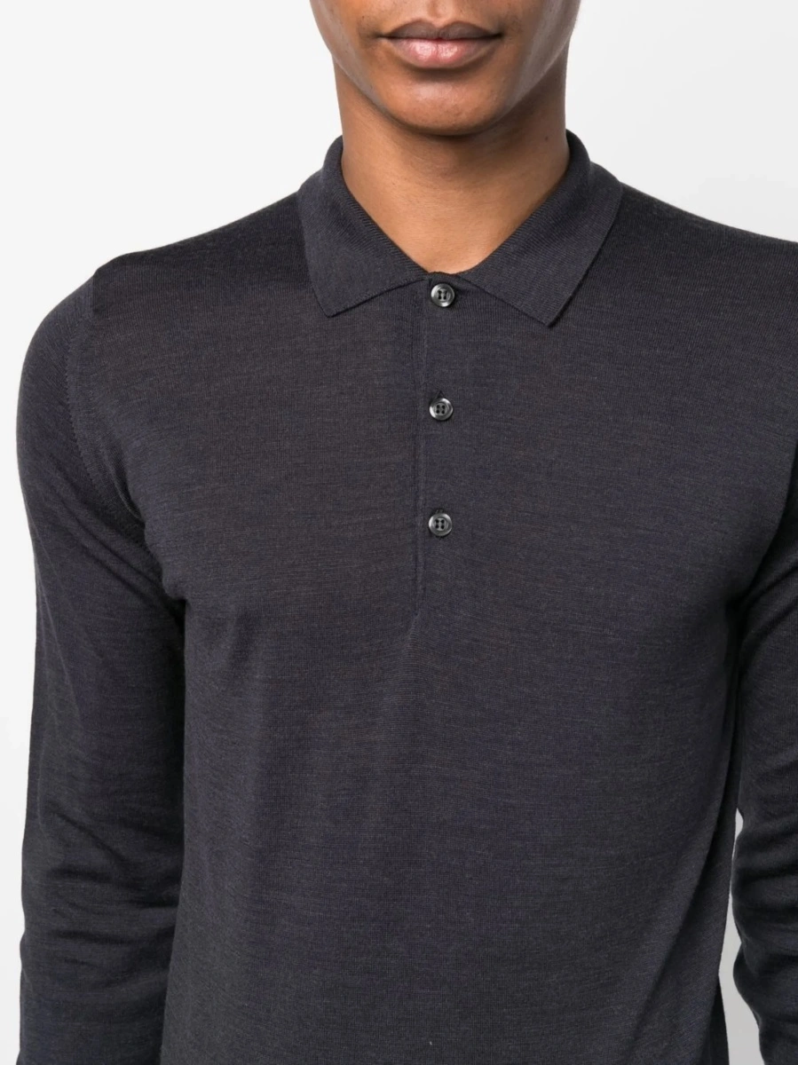 Pulover tricotat John Smedley gri - Img 5