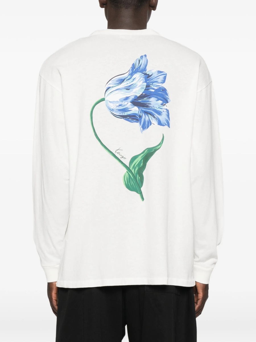 Pulover tricotat Kenzo neutru - Img 4