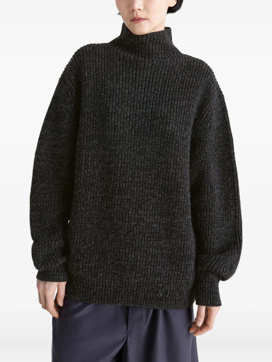 Pulover tricotat LEMAIRE negru - Img 3