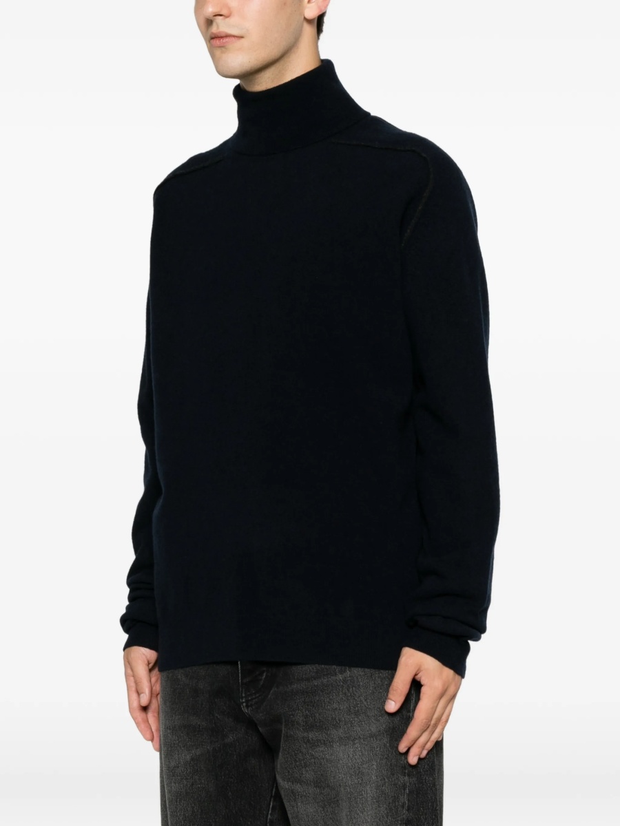 Pulover tricotat Maison Margiela albastru - Img 3