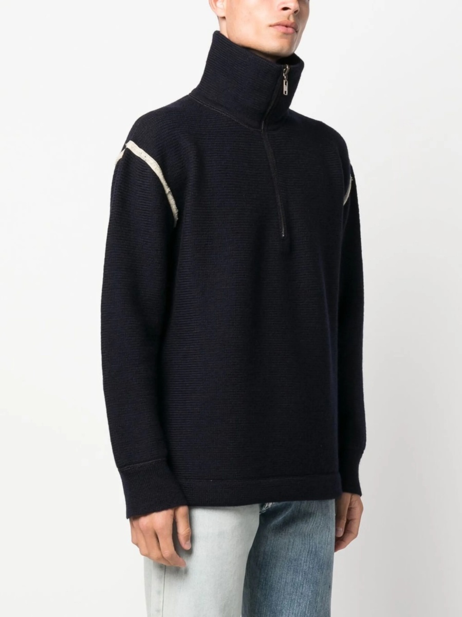 Pulover tricotat Maison Margiela albastru - Img 3