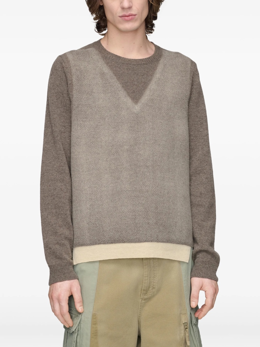 Pulover tricotat Maison Margiela maro - Img 3