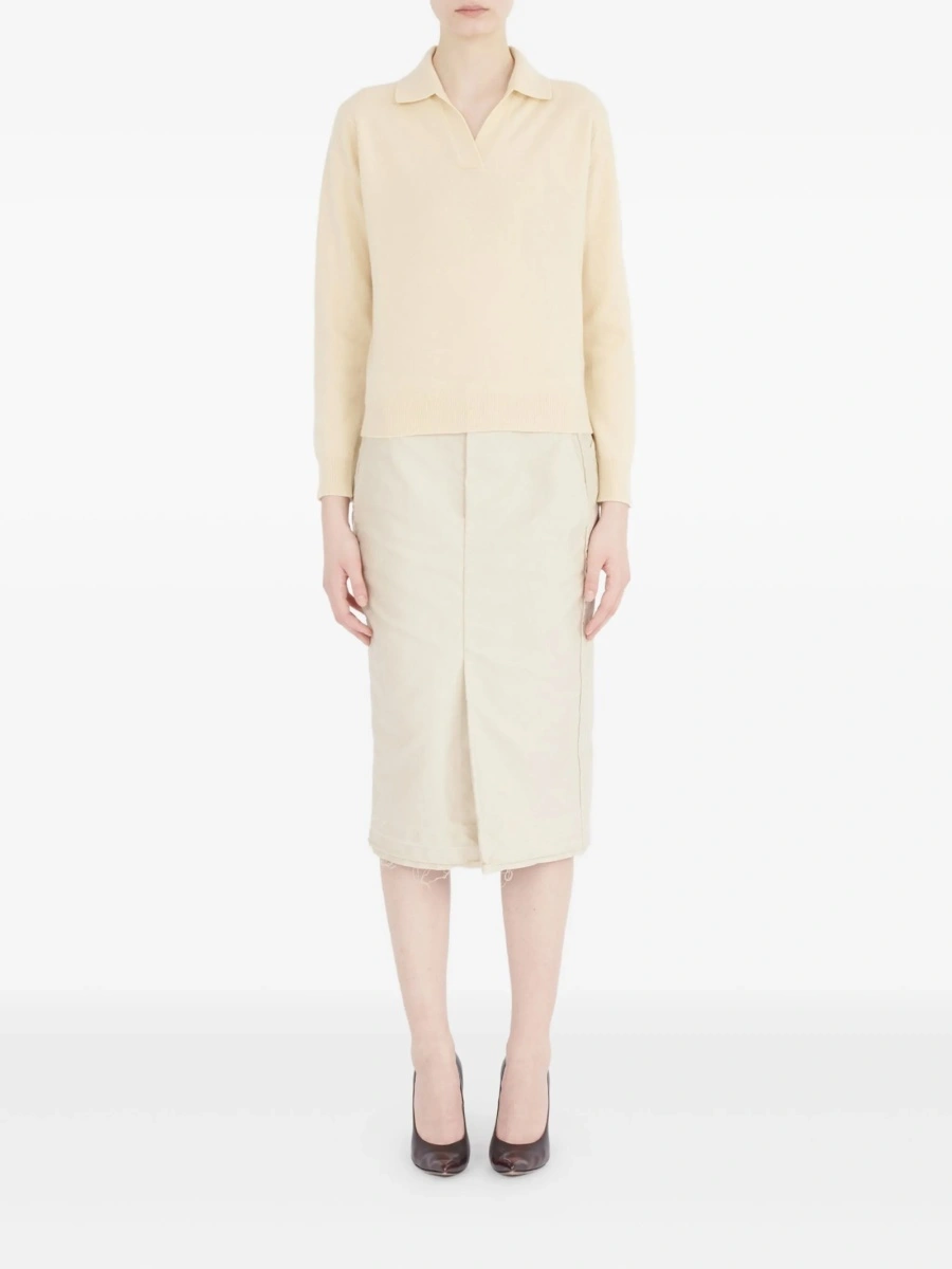 Pulover tricotat Maison Margiela neutru - Img 2