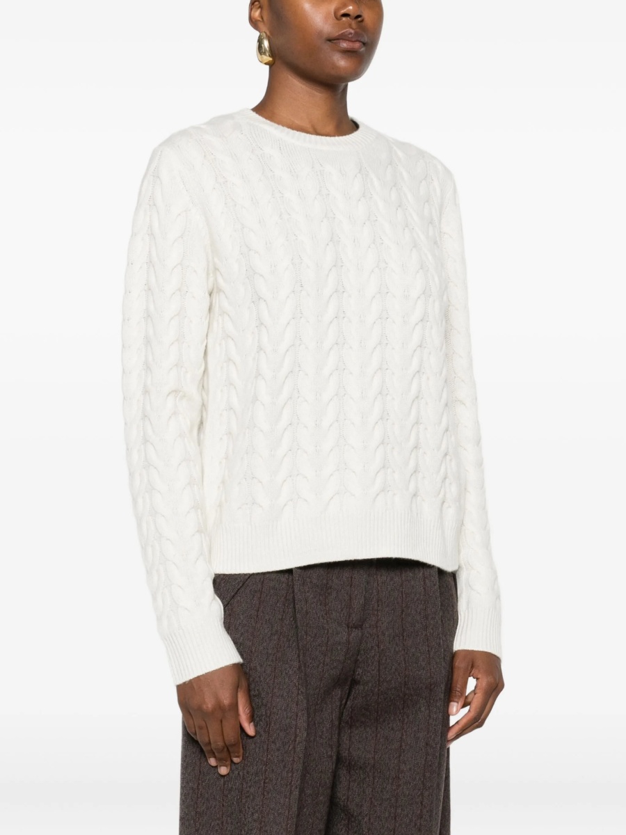 Pulover tricotat Max Mara alb - Img 3