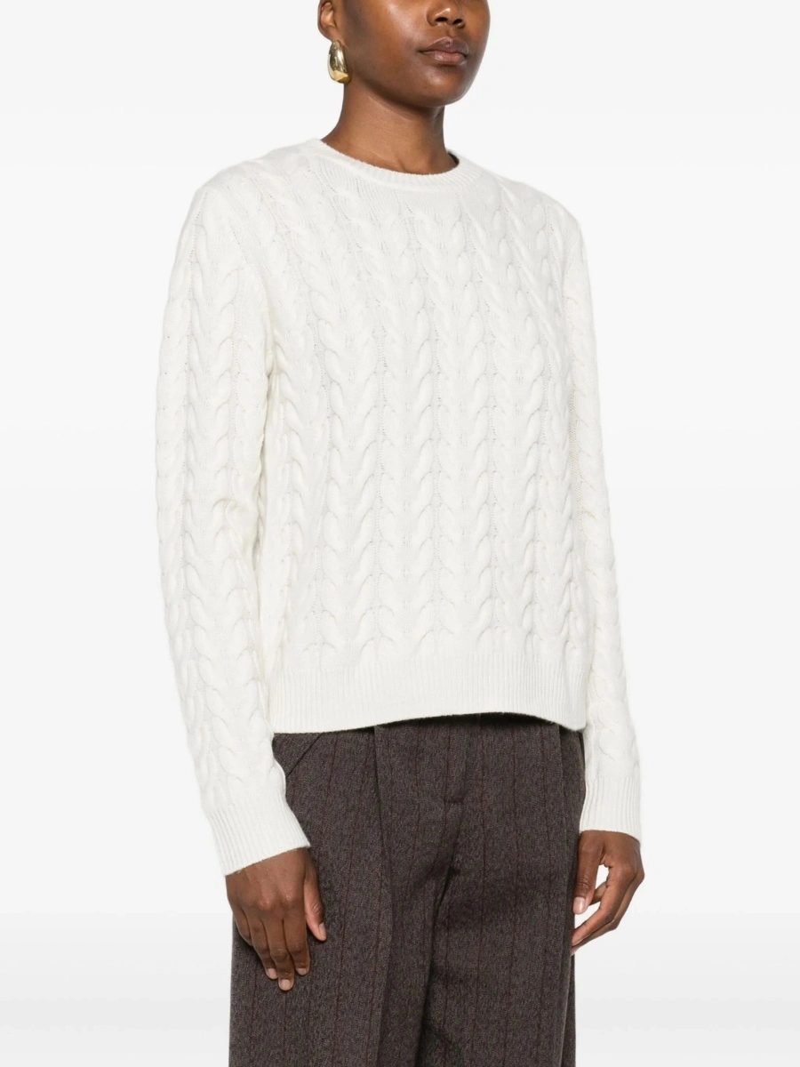 Pulover tricotat Max Mara alb - Img 3