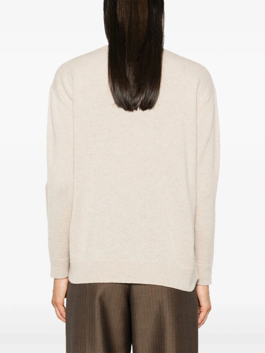 Pulover tricotat Max Mara neutru - Img 4