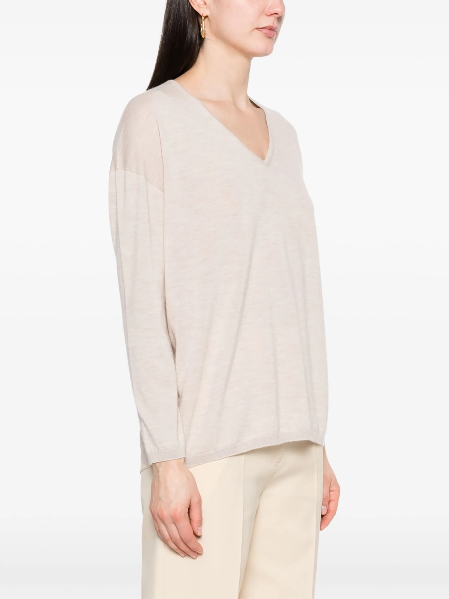 Pulover tricotat Max Mara neutru - Img 3